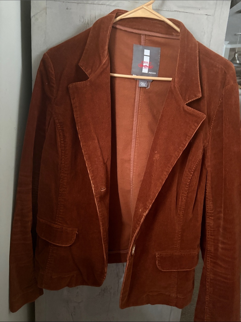 i jeans by Buffalo Burnt Orange Corduroy Blazer PXL